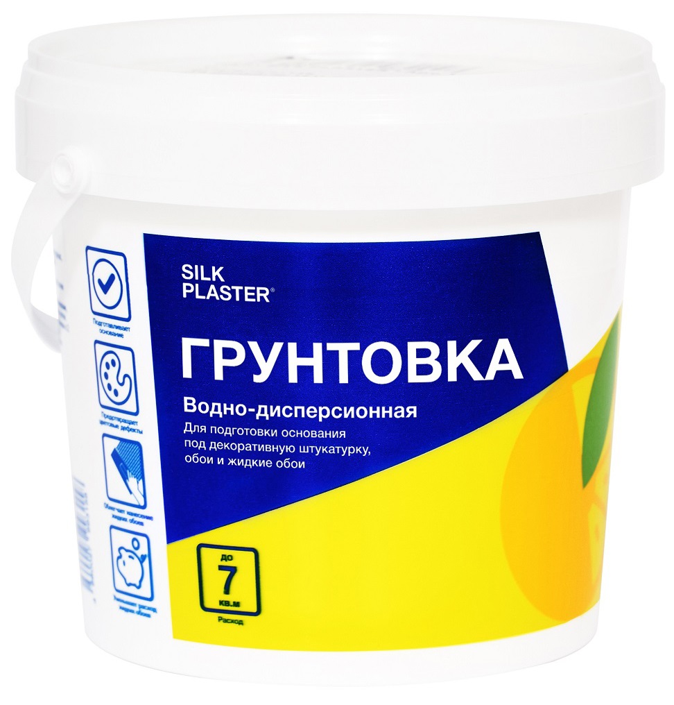 Грунтовка SILK PLASTER 0,8 л для жидких обоев — цена в Великом Новгороде,  купить в интернет-магазине, характеристики и отзывы, фото